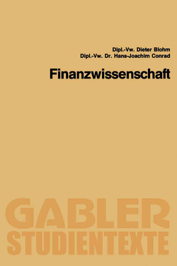 Finanzwissenschaft von Blohm,  Dieter, Conrad,  Hans-Joachim