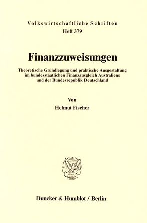 Finanzzuweisungen. von Fischer,  Helmut