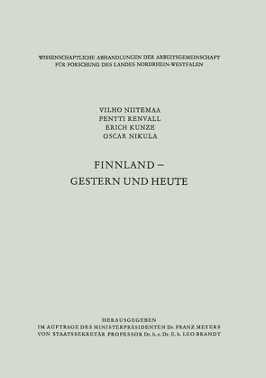 Finnland — gestern und heute von Niitemaa,  Vilho