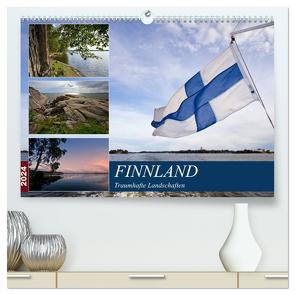 FINNLAND Traumhafte Landschaften (hochwertiger Premium Wandkalender 2024 DIN A2 quer), Kunstdruck in Hochglanz von Viola,  Melanie
