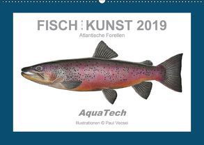 Fisch als Kunst 2019: Atlantische Forellen (Wandkalender 2019 DIN A2 quer) von Vecsei,  Paul