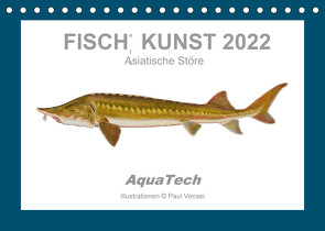 Fisch als Kunst 2022: Asiatische Störe (Tischkalender 2022 DIN A5 quer) von Vecsei,  Paul