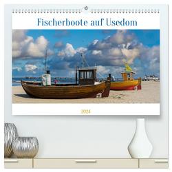 Fischerboote auf Usedom (hochwertiger Premium Wandkalender 2024 DIN A2 quer), Kunstdruck in Hochglanz von Kulisch,  Christiane