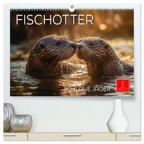 Fischotter – schlaue Jäger (hochwertiger Premium Wandkalender 2024 DIN A2 quer), Kunstdruck in Hochglanz von Roder,  Peter