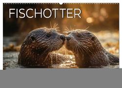 Fischotter – schlaue Jäger (Wandkalender 2024 DIN A2 quer), CALVENDO Monatskalender von Roder,  Peter
