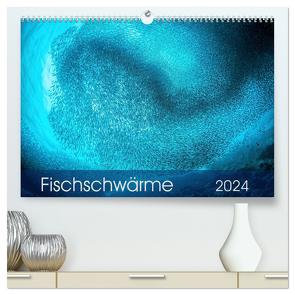 Fischschwärme (hochwertiger Premium Wandkalender 2024 DIN A2 quer), Kunstdruck in Hochglanz von Jager,  Henry