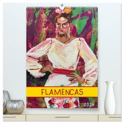 FLAMENCAS (hochwertiger Premium Wandkalender 2024 DIN A2 hoch), Kunstdruck in Hochglanz von Felix,  Uschi