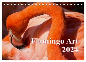 Flamingo Art 2024 (Tischkalender 2024 DIN A5 quer), CALVENDO Monatskalender von Steinwald,  Max