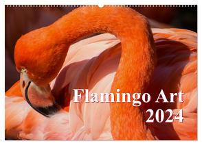 Flamingo Art 2024 (Wandkalender 2024 DIN A2 quer), CALVENDO Monatskalender von Steinwald,  Max