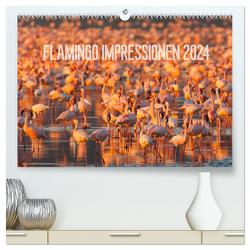 Flamingo Impressionen 2024 (hochwertiger Premium Wandkalender 2024 DIN A2 quer), Kunstdruck in Hochglanz von Gerlach,  Ingo