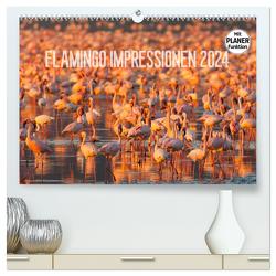 Flamingo Impressionen 2024 (hochwertiger Premium Wandkalender 2024 DIN A2 quer), Kunstdruck in Hochglanz von Gerlach,  Ingo