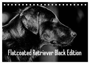 Flatcoated Retriever Black Edition (Tischkalender 2024 DIN A5 quer), CALVENDO Monatskalender von Müller,  Beatrice