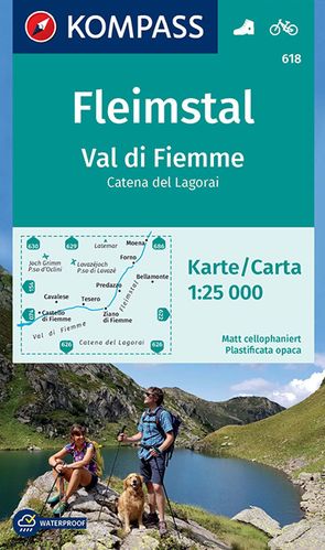 KOMPASS Wanderkarte Fleimstal, Val di Fiemme, Catena dei Lagorai von KOMPASS-Karten GmbH