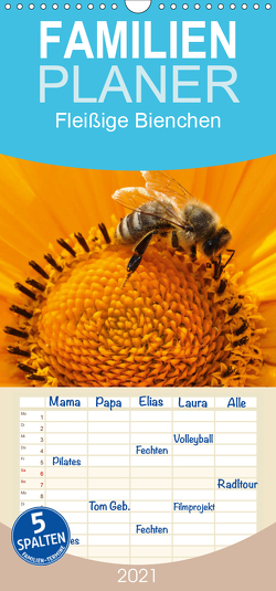 Fleißige Bienchen – Familienplaner hoch (Wandkalender 2021 , 21 cm x 45 cm, hoch) von Wolf,  Jan