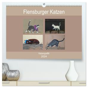 Flensburger Katzen (hochwertiger Premium Wandkalender 2024 DIN A2 quer), Kunstdruck in Hochglanz von Busch,  Martina