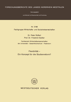 Flexibilität — Ein Konzept für die Studienreform? von Rüffert,  Peter