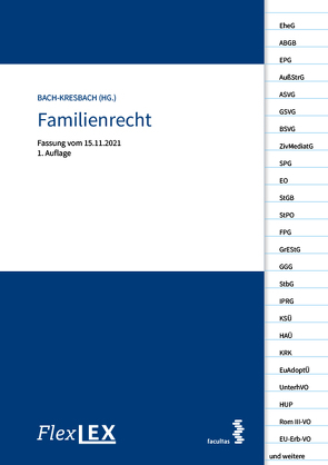 FlexLex Familienrecht von Bach-Kresbach,  Barbara, Barbara,  Bach-Kresbach