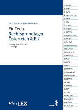 FlexLex FinTech Rechtsgrundlagen Österreich & EU von Messner,  Lukas, Sieder,  Sebastian, Wilfling,  Gernot