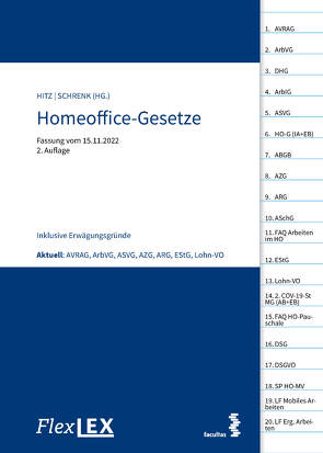 FlexLex Homeoffice-Gesetz von Hitz,  Wolfram, Schrenk,  Florian