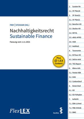 FlexLex Nachhaltigkeitsrecht – Sustainable Finance von Frey,  Brigitte, Stoisser,  Erek