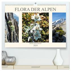 Flora der Alpen (hochwertiger Premium Wandkalender 2024 DIN A2 quer), Kunstdruck in Hochglanz von Schwarzfischer Miriam,  Fotografin