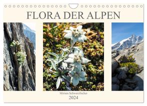 Flora der Alpen (Wandkalender 2024 DIN A4 quer), CALVENDO Monatskalender von Schwarzfischer Miriam,  Fotografin