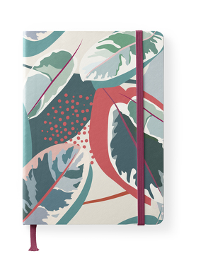Floral 16×22 cm – GreenLine Journal – 176 Seiten, Punktraster und blanko – Hardcover – gebunden