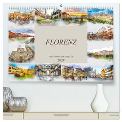 Florenz Hauptstadt der Toskana (hochwertiger Premium Wandkalender 2024 DIN A2 quer), Kunstdruck in Hochglanz von Meutzner,  Dirk