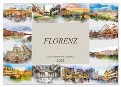 Florenz Hauptstadt der Toskana (Wandkalender 2024 DIN A2 quer), CALVENDO Monatskalender von Meutzner,  Dirk