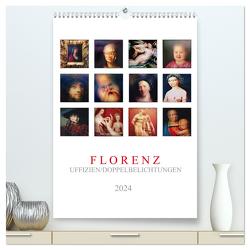 Florenz, Uffizien (hochwertiger Premium Wandkalender 2024 DIN A2 hoch), Kunstdruck in Hochglanz von Maurer,  Wolf-Rüdiger