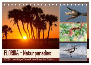 FLORIDA – Naturparadies (Tischkalender 2024 DIN A5 quer), CALVENDO Monatskalender von Eßer,  Kevin