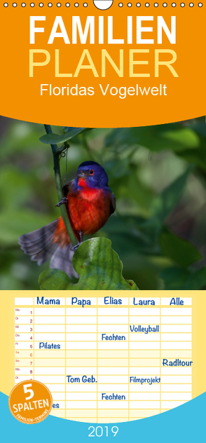 Floridas Vogelwelt – Familienplaner hoch (Wandkalender 2019 , 21 cm x 45 cm, hoch) von Weise / natureinimages.com,  Ralf