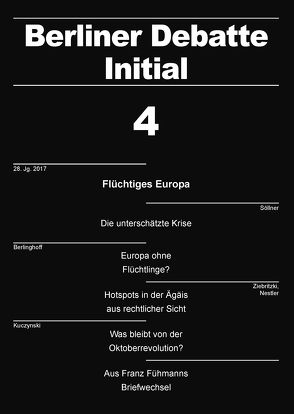 Flüchtiges Europa von Berlinghoff,  Marcel, Berriane,  Johana, Busch,  Ulrich, Crome,  Erhard, Fühmann,  Franz, Hedeler,  Wladislaw, Hoffmann,  Sophia, Hölzer,  Volker,  Quaas,  Georg, Karakayali,  Serhat, Klein,  Adrian, Kuczynski,  Thomas, Michael,  Christoph M., Nestler,  Robert, Ritschel,  Gregor, Söllner,  Alfons, Thietz,  Kirsten, Tiesler,  Nina Clara, Ziebritzki,  Catharina