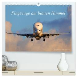 Flugzeuge am blauen Himmel (hochwertiger Premium Wandkalender 2024 DIN A2 quer), Kunstdruck in Hochglanz von Gayde,  Frank