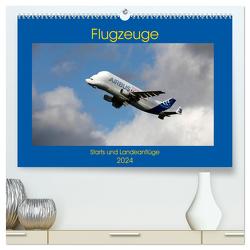 Flugzeuge – Starts und Landeanflüge (hochwertiger Premium Wandkalender 2024 DIN A2 quer), Kunstdruck in Hochglanz von Gayde,  Frank