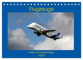 Flugzeuge – Starts und Landeanflüge (Tischkalender 2024 DIN A5 quer), CALVENDO Monatskalender von Gayde,  Frank