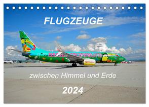 Flugzeuge zwischen Himmel und Erde (Tischkalender 2024 DIN A5 quer), CALVENDO Monatskalender von Merz,  Matthias