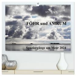 Föhr und Amrum – Spaziergänge am Meer (hochwertiger Premium Wandkalender 2024 DIN A2 quer), Kunstdruck in Hochglanz von Ginster-Hasse,  Gerti