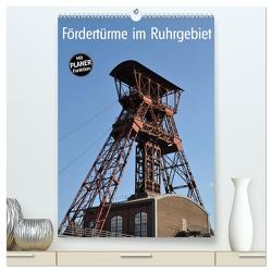 Fördertürme im Ruhrgebiet (hochwertiger Premium Wandkalender 2024 DIN A2 hoch), Kunstdruck in Hochglanz von Koch,  Hermann