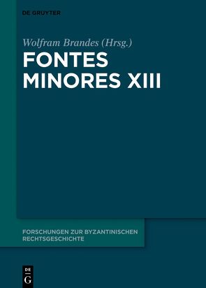 Fontes Minores XIII von Brandes,  Wolfram