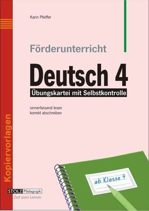 Förderunterricht Deutsch 4 von Pfeiffer,  Karin