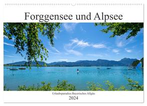 Forggensee und Alpsee – Urlaubsparadies Bayerisches Allgäu (Wandkalender 2024 DIN A2 quer), CALVENDO Monatskalender von Meutzner,  Dirk