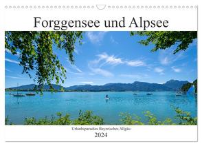 Forggensee und Alpsee – Urlaubsparadies Bayerisches Allgäu (Wandkalender 2024 DIN A3 quer), CALVENDO Monatskalender von Meutzner,  Dirk