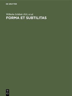 Forma et subtilitas von Schlink,  Wilhelm, Sperlich,  Martin