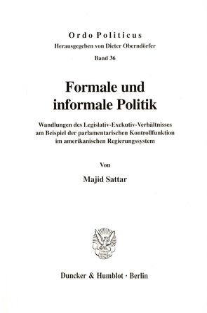 Formale und informale Politik. von Sattar,  Majid