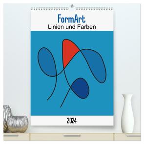 FormArt – Linien und Farben (hochwertiger Premium Wandkalender 2024 DIN A2 hoch), Kunstdruck in Hochglanz von Tessarolo,  Franco