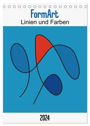 FormArt – Linien und Farben (Tischkalender 2024 DIN A5 hoch), CALVENDO Monatskalender von Tessarolo,  Franco