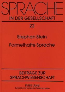 Formelhafte Sprache von Stein,  Stephan