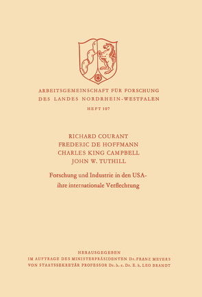 Forschung und Industrie in den USA – ihre internationale Verflechtung von Courant,  Richard