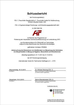 Forschungsbericht:VOC-Emissionen von Holzfenstern von ift Rosenheim GmbH